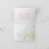 Dank je, roze Gerbera madeliefje kaart (Binnen)