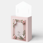 Dank je, Roze Rozen & Duiven Bruiloft Bedankdoosjes (Geopend)