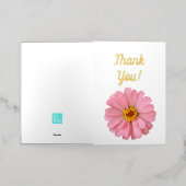 Dank je! Roze ventilator Folie Wenskaart (Buiten Laag)