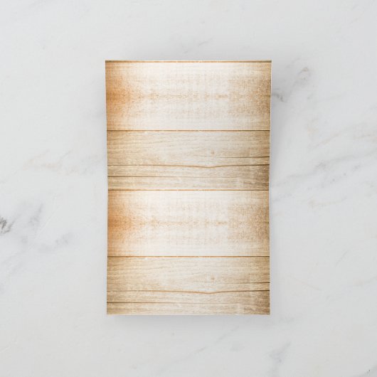 dank je rustieke houten trouwkaarten bedankkaart (Binnen)