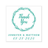 Dank je | Rustieke krans bruiloft cadeau Zelfinktende Stempel (Design)