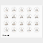 Dank Je Scheepvaart Baby Shower Ronde Sticker (Vel)