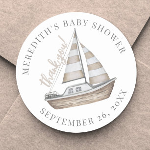 Dank Je Scheepvaart Baby Shower Ronde Sticker
