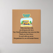 Dank je, schoolbuschauffeur. canvas afdruk (Voorkant)