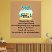 Dank je, schoolbuschauffeur. canvas afdruk (Insitu (Woonkamer))