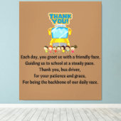 Dank je, schoolbuschauffeur. canvas afdruk (Insitu (Houten vloer))