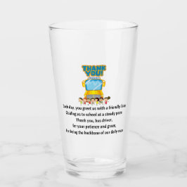 Dank je, schoolbuschauffeur. glas