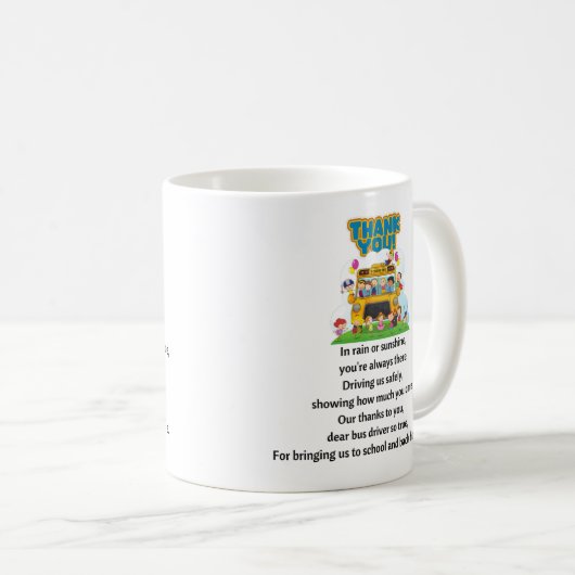 Dank je, schoolbuschauffeur. koffiemok (Voorkant rechts)