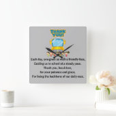 Dank je, schoolbuschauffeur. vierkante klok (Huis)