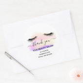 Dank je schoonheidssalon licht witte zweetjes past ronde sticker (Envelop)