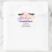 Dank je schoonheidssalon licht witte zweetjes past ronde sticker (Tas)