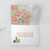 Dank je schoonmoeder. Rozen, lelietje-van-dalen Bedankkaart (Binnen)