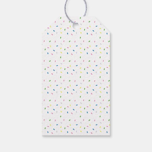 Dank Je Script Sprinkles Patroon Cadeaulabel (Achterkant)