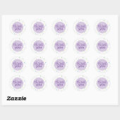 Dank Je Script Sprinkles Patroon Ronde Sticker (Vel)