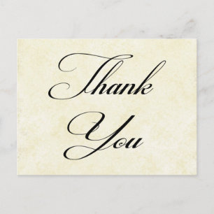 Dank je shabby chic vintage taupe ansichtkaart briefkaart