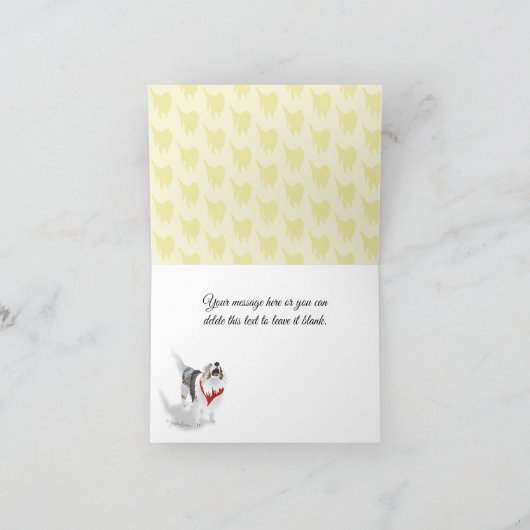 Dank je, Sheltie, Barking Folded Card Feestdagen Kaart (Binnen)