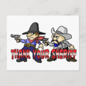 Dank je sheriff briefkaart (Voorkant)