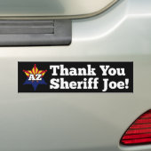 Dank je sheriff Joe. Bumpersticker (Op auto)