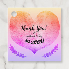 Dank je Shiny Heart Bedankjes Labels