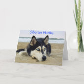 Dank je Siberian Husky voor het Wenskaart van Beac Bedankkaart (Achterkant)