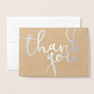 Dank je Silver Folie Kaarten