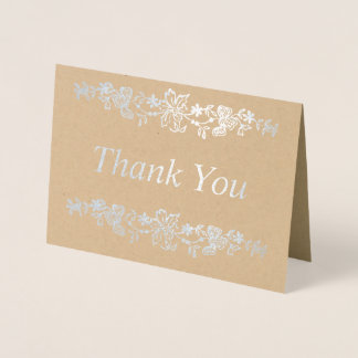 Dank je Silver Folie Kaarten