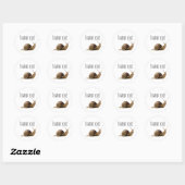 Dank je Snail Ronde Sticker (Vel)