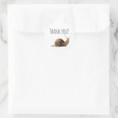 Dank je Snail Ronde Sticker (Tas)
