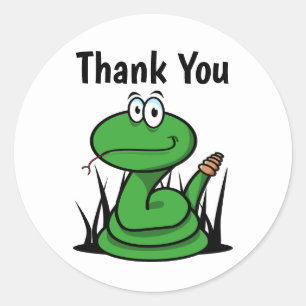Dank Je Snakie Klassieker Ronde Sticker