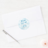 Dank Je Sneeuw Heel Veel Sneeuwvlokken Jongen Baby Ronde Sticker (Envelop)