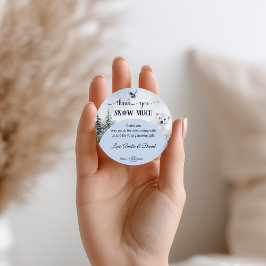 Dank Je Sneeuw Veel Ijsbeer Baby Shower Ronde Sticker