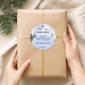 Dank je sneeuw veel IJsbeer babyshower Ronde Sticker