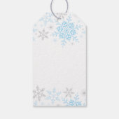 Dank Je SNEEUW Veel Winter EENderland Blauw Sneeuw Cadeaulabel (Achterkant)