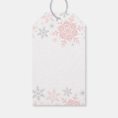 Dank Je SNEeuw Veel Winter EENderland Roze Zilver Cadeaulabel (Achterkant)