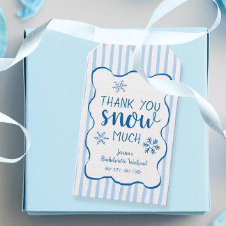 Dank Je Sneeuw Zoveel Winter Blauwe Bachelorette Cadeaulabel