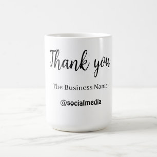 dank je sociale media bedrijfsnaam datum eenvoudig koffiemok