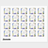 Dank je Something Blue: Baby's Breath & Flax Vierkante Sticker (Vel)