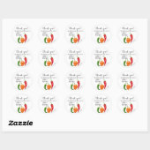 Dank Je Spicy Hot Pepper Huwelijk Ronde Sticker (Vel)
