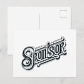 Dank je Sponsor NA AA 12 stappen postkaart (Voorkant / Achterkant)