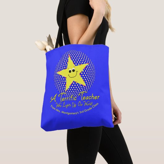 Dank je Star Teacher Poem Tote Bag (Dichtbij)
