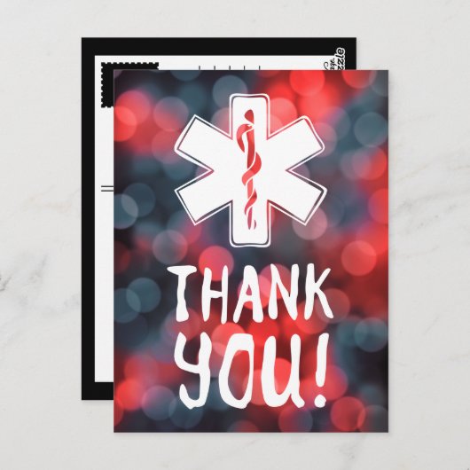 dank je, ster van het leven briefkaart (Voorkant / Achterkant)