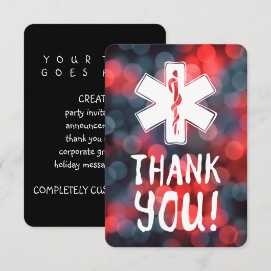 dank je, ster van het leven kaart (Voorkant / Achterkant)