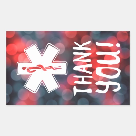 dank je, ster van het leven rechthoekige sticker (Voorkant)