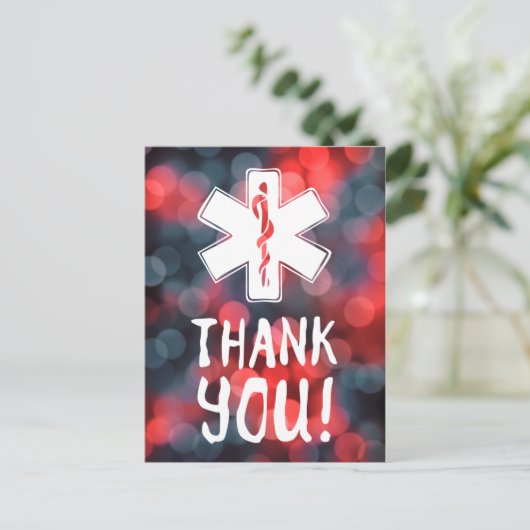 dank je ster van life bokeh briefkaart (Staand voorkant)