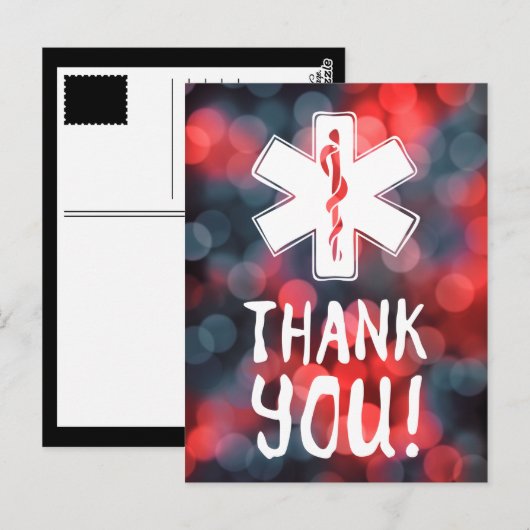 dank je ster van life bokeh briefkaart (Voorkant / Achterkant)