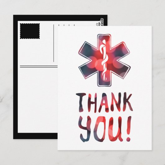 dank je ster van life bokeh briefkaart (Voorkant / Achterkant)