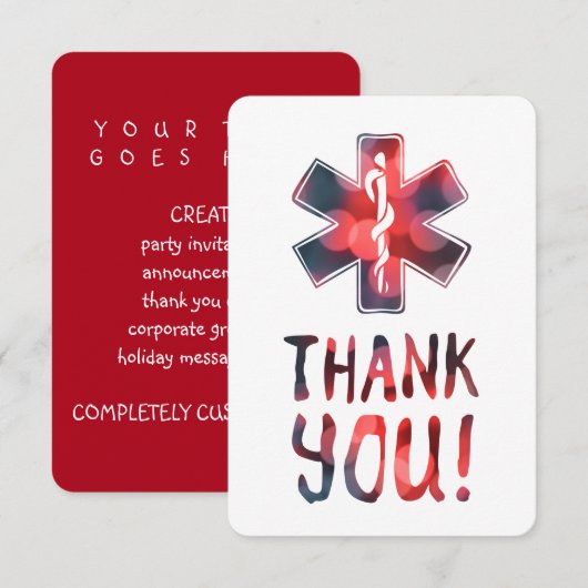 dank je ster van life bokeh kaart (Voorkant / Achterkant)