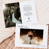 Dank je sterren Horizontale Fotobruiloft Bedankkaart