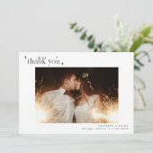 Dank je sterren Horizontale Fotobruiloft Bedankkaart (Staand voorkant)