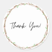 Dank je sticker bloem thema (Voorkant)